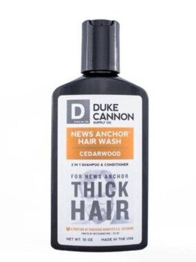 Duke Cannon News Anchor 2-in-1 Hair Wash Cedarwood Shampoo Conditioner NEW